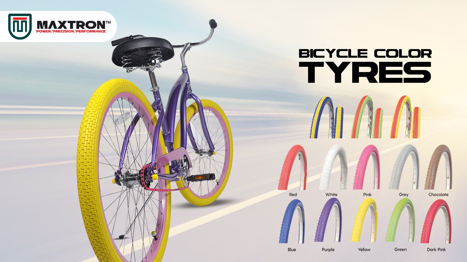 Maxtron bicycle color tyres